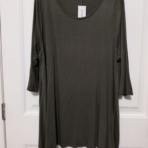 New Olive Green Tunic Dress / 2X